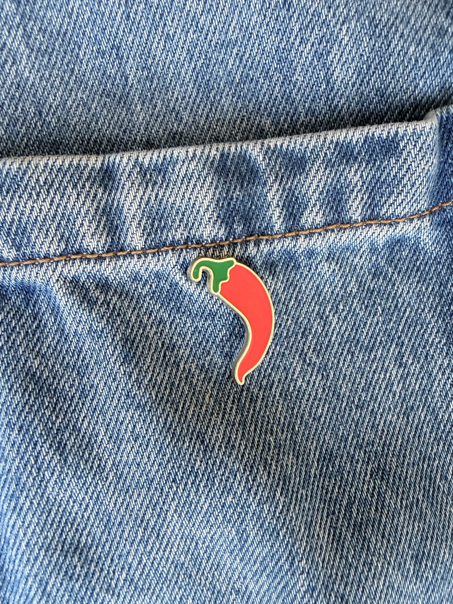 Chilli Enamel Pin - RED