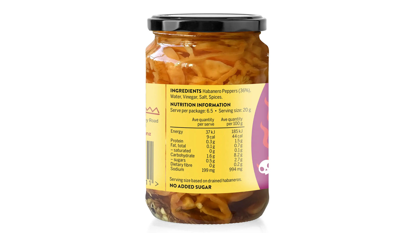 Wicked Pickled Habaneros Ingredients