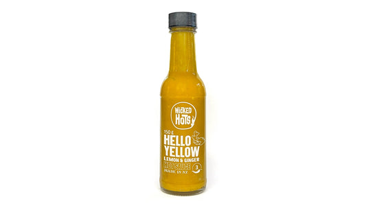 Wicked Hots Hello Yellow Hot Sauce Bottle