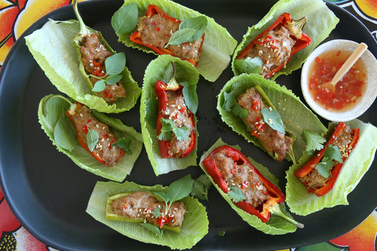 Wicked Hots Recipe Pork and Kimchi Stuffed Chillies