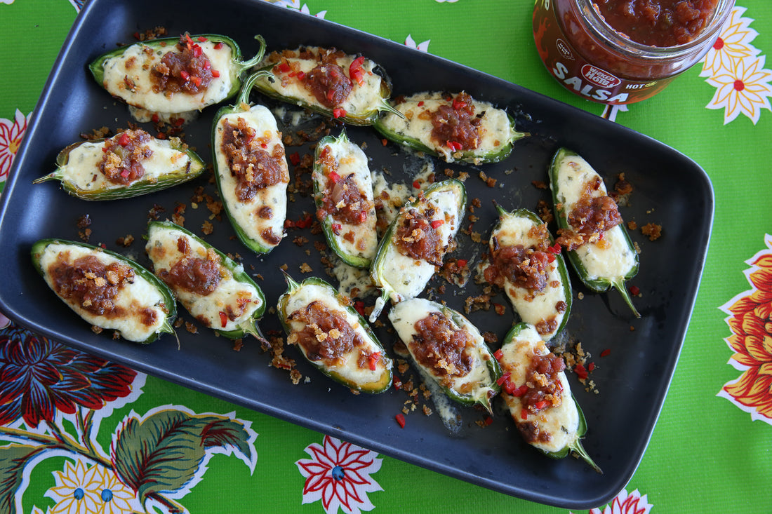 Wicked Hots Recipes Stuffed Jalapeños with Salsa and Crispy Crumbs