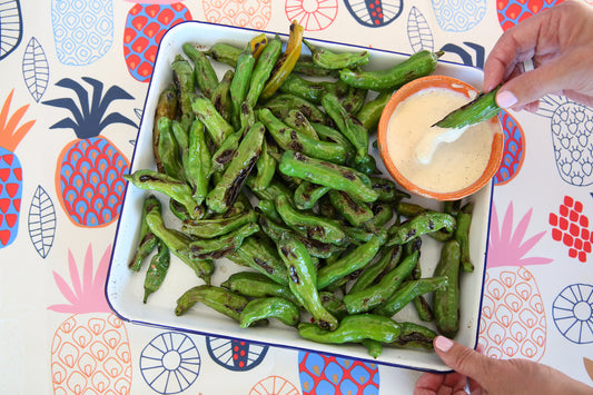 Charred Shishitos with Buttermilk Aioli