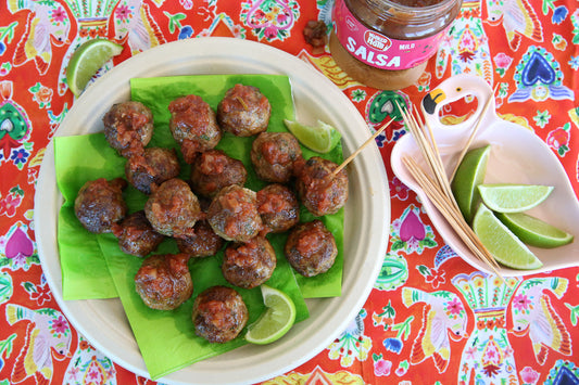 Spanish Meatballs with Wicked Salsa