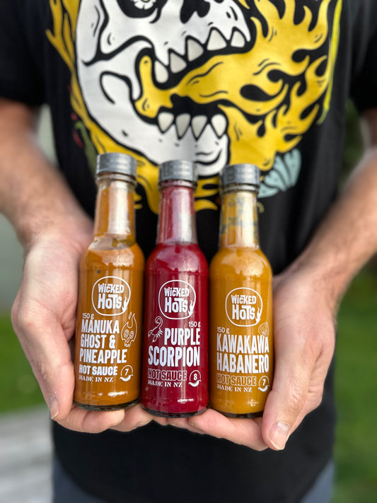 Set of all 3 Wicked Hots Hot Sauces - Save $9.00