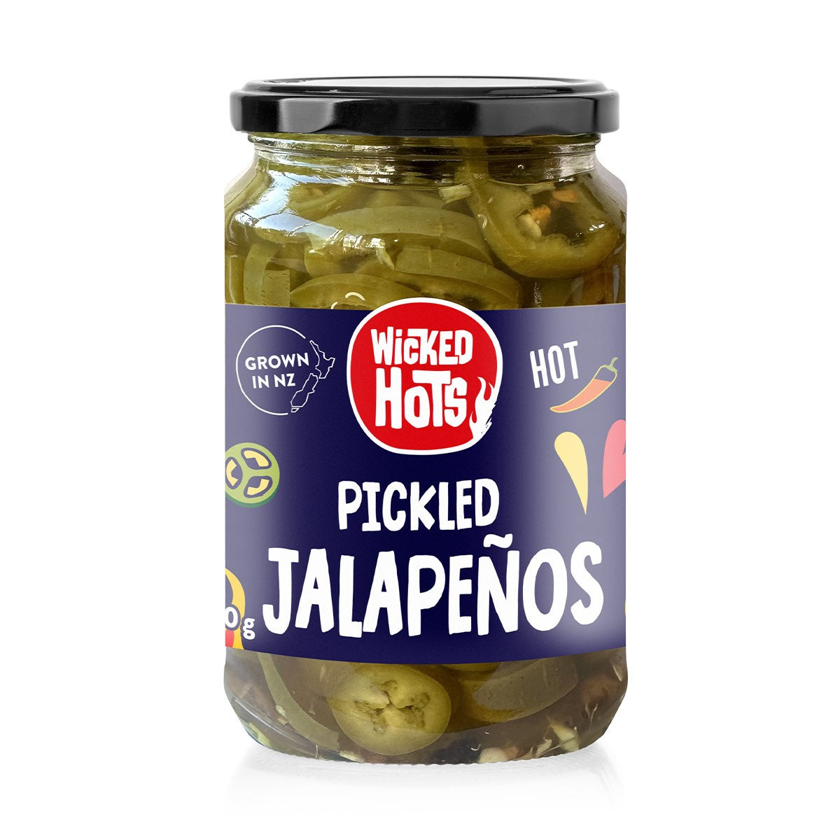 Wicked Hots Pickled Jalapeños HOT - 360g