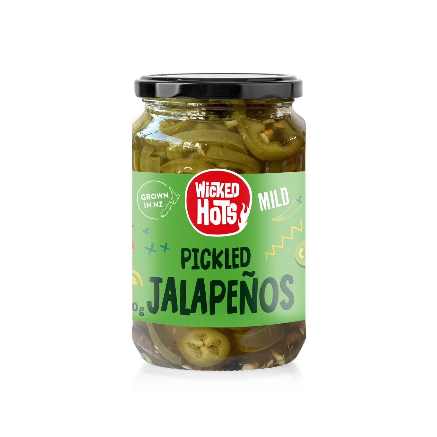 Wicked Hots Pickled Jalapeños MILD - 360g