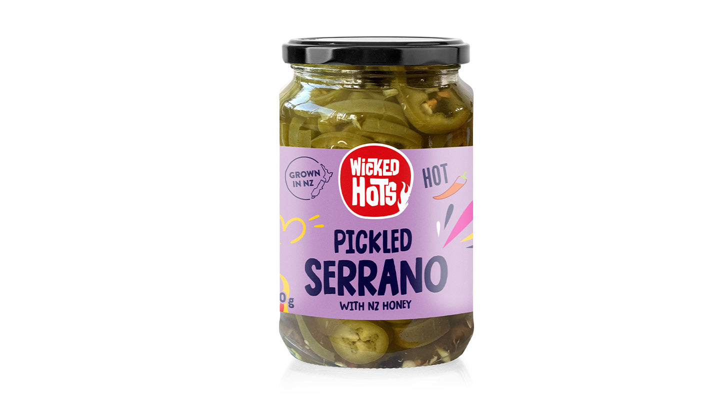 Wicked-Hots Pickled Serranos in Jar 