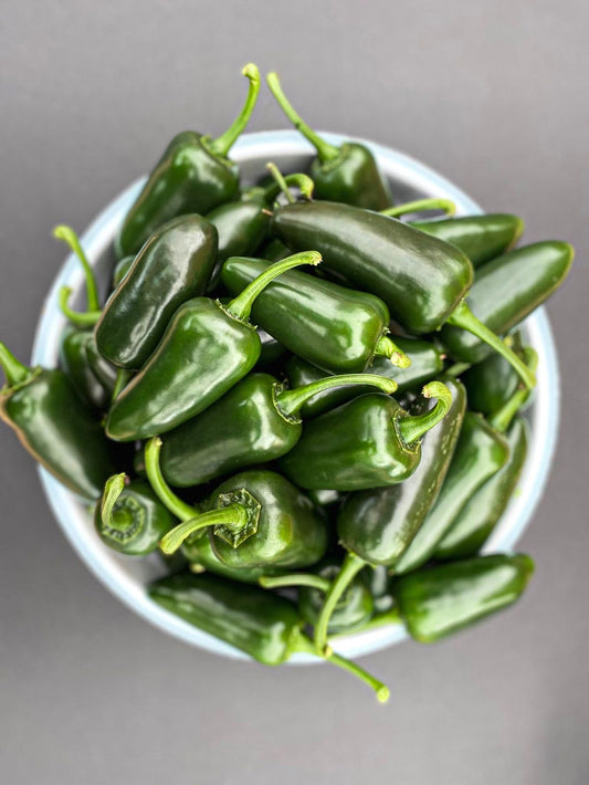 Wicked Hots Fresh Chillies Jalapeno Green Bowl Above