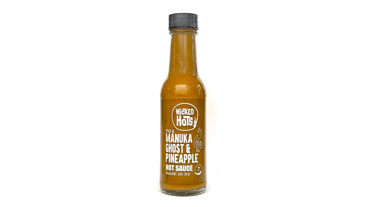 Wicked Hots Hot Sauce Manuka Ghost Pepper and Pineapple Hot Sauce