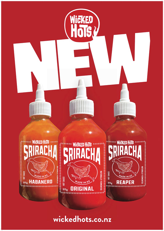 Sriracha three bottles range