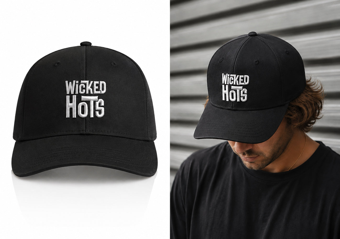 Wicked Hots Black Cap great gift for those that love our chillies 