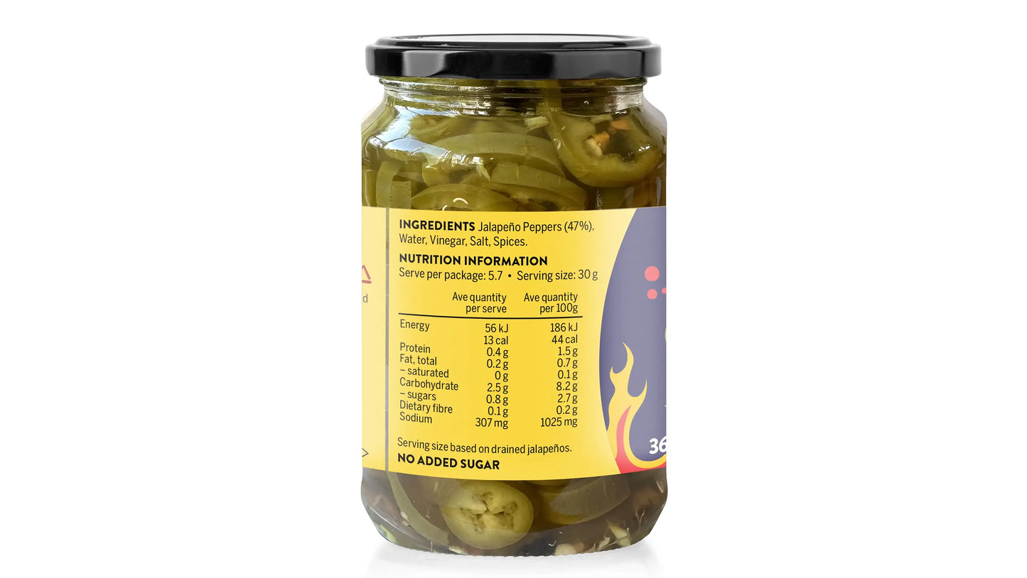 Wicked Hots Pickled Jalapeño ingredients